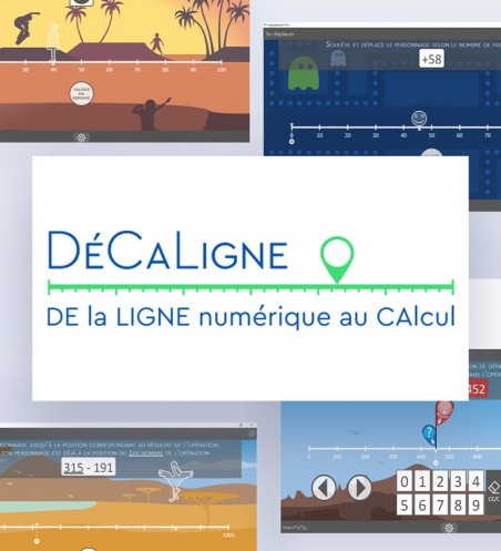 Logiciel DéCaLigne, logiciel rééducation cognition mathématique, logiciel dyscalculie. Patients enfants et adolescents.