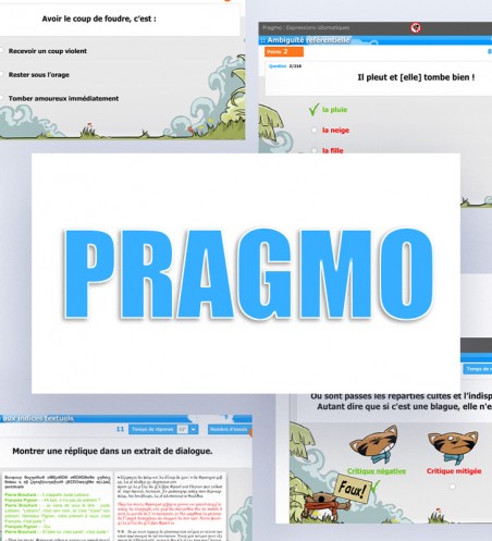 Pragmo, logiciel de rééducation du langage élaboré, langage oral et langage écrit. Patients enfants dès 10 ans et adultes.